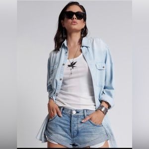 Medium Blue- One Teaspoon Distressed Shorts